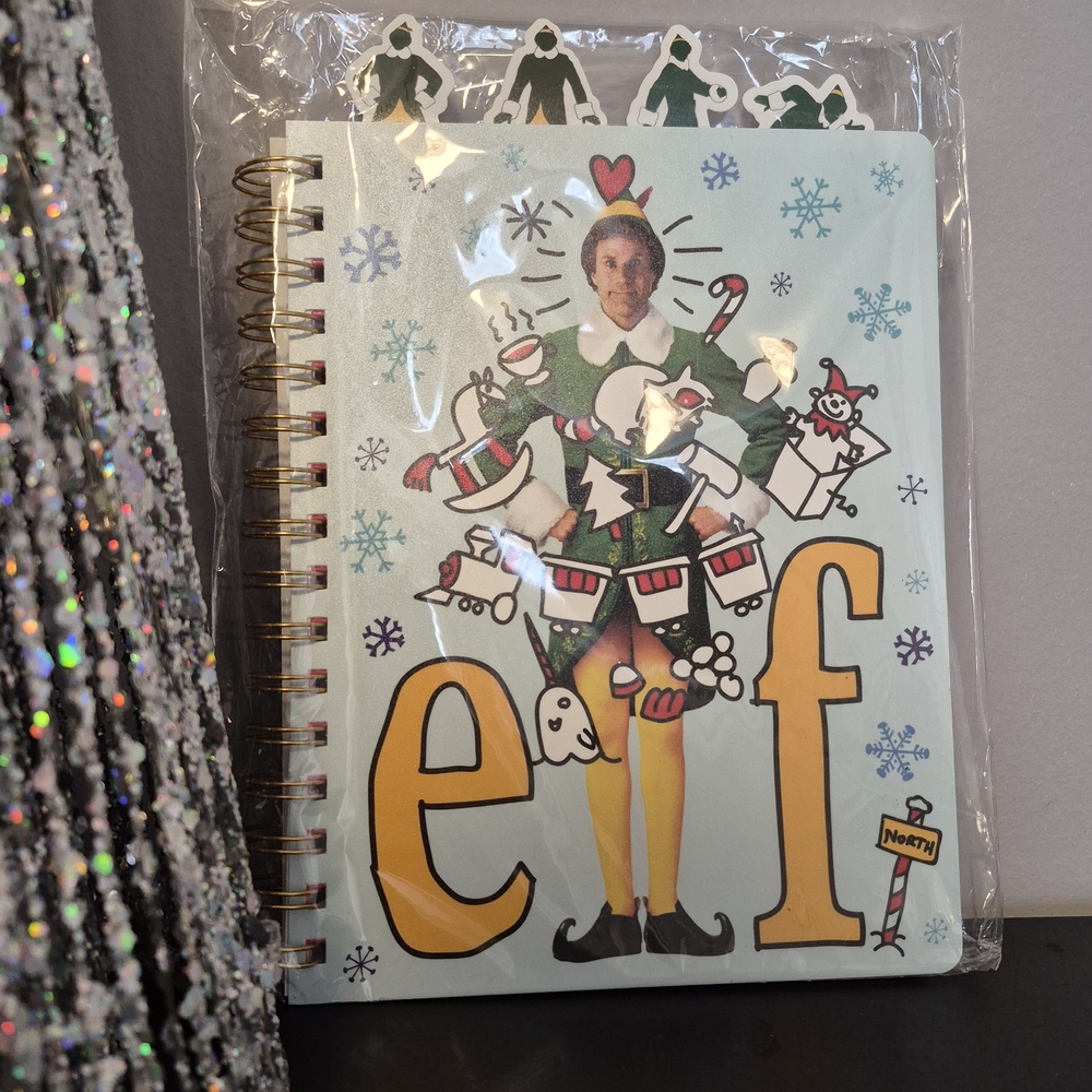 Elf Spiral Notebook with Festive Design